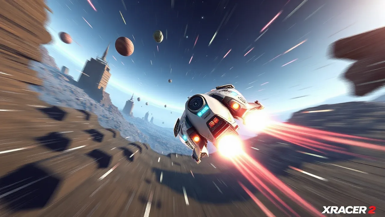 XRacer 2 Takes Flight in a 3D Space Race image