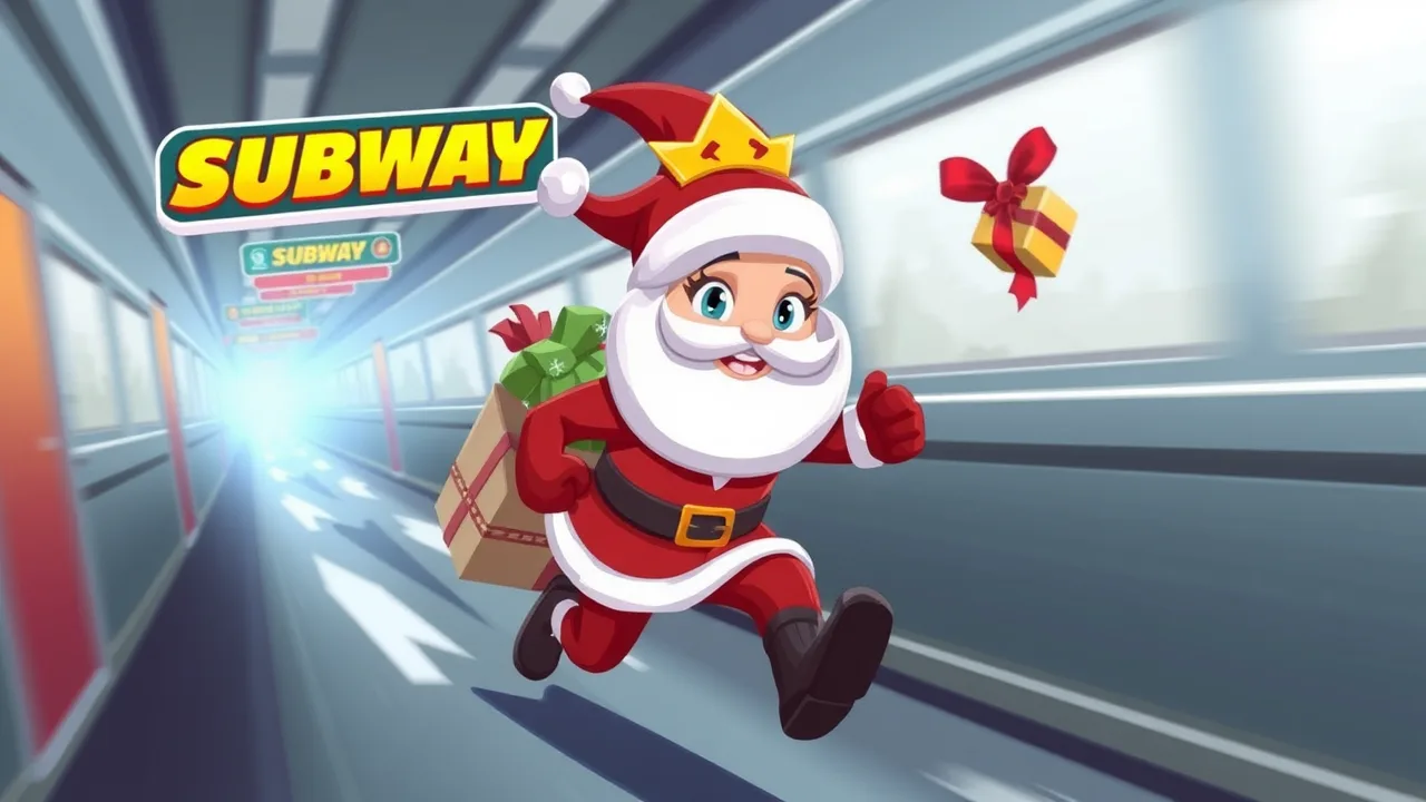 Run Subway Santa Princess Runner Like a Pro image