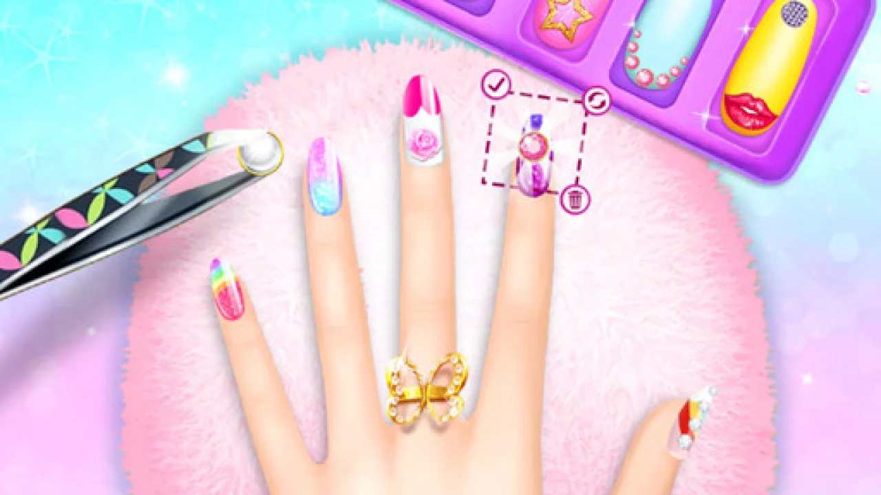 Nail Salon Girl Games: Cute Makeover Fun image