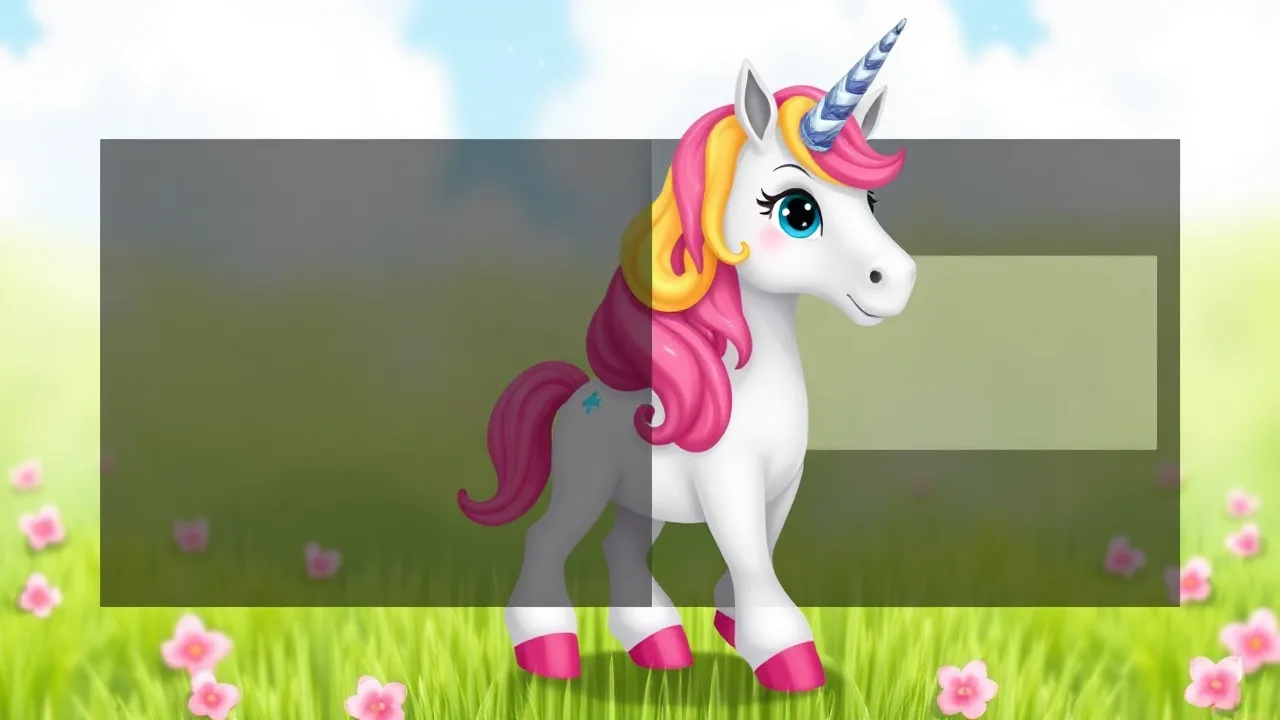 Unicorn Makeover Fun in Baby unicorn dress up image