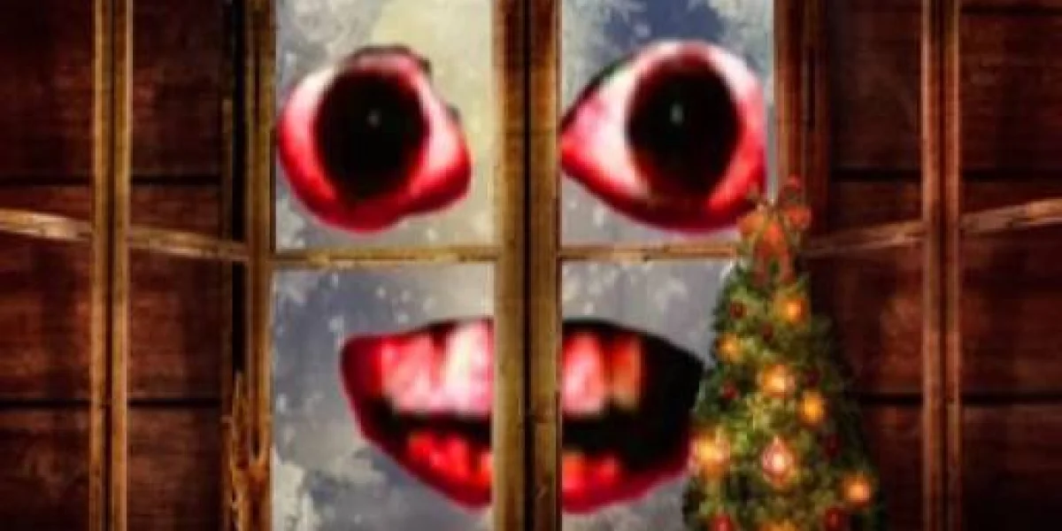 Escape the Horror of New Year Santa Claus outside the window image