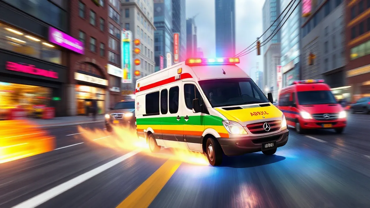 Racing Through Chaos: Hurry Ambulance image