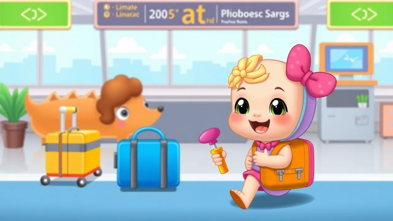Baby Taylor's Airport Adventure: Cute Puzzle Fun image