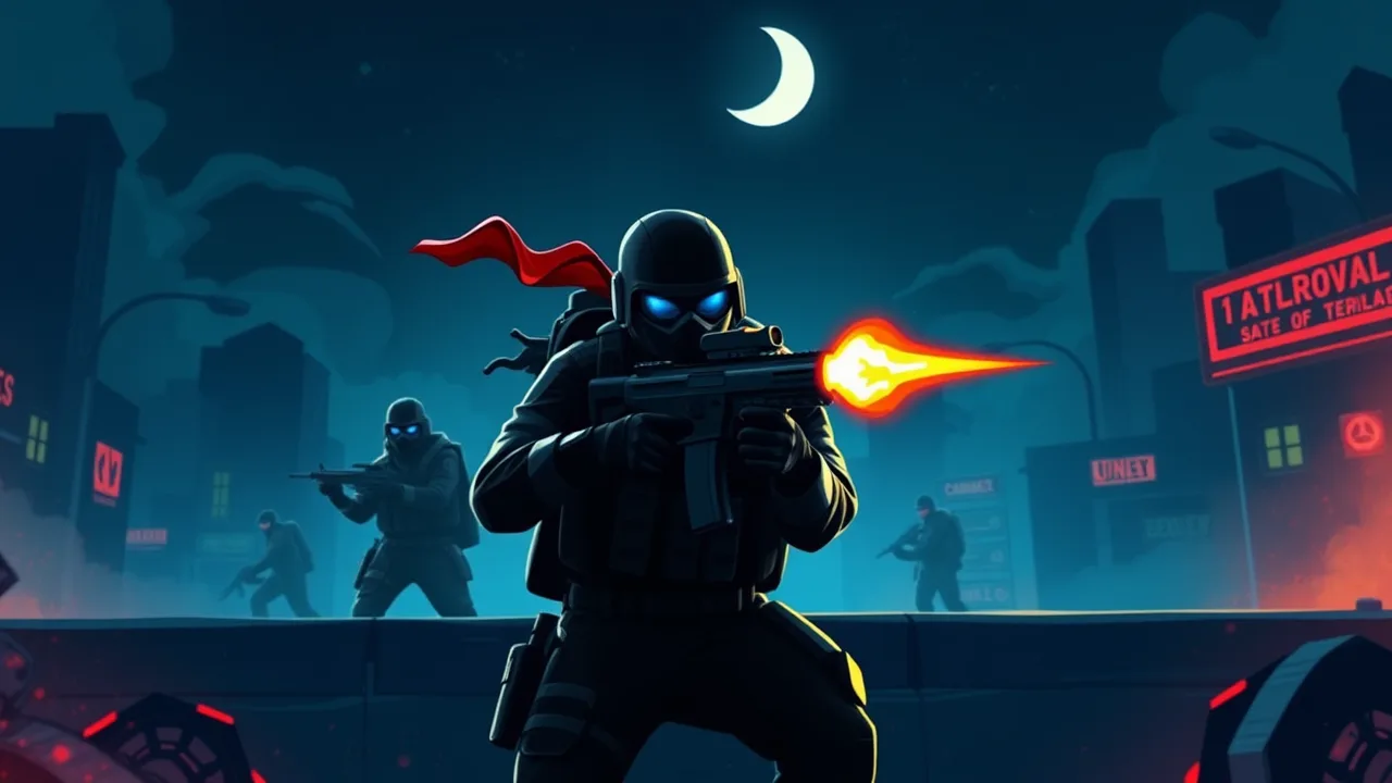 Unleash Midnight Terror with Idle Swat Terrorist Game image