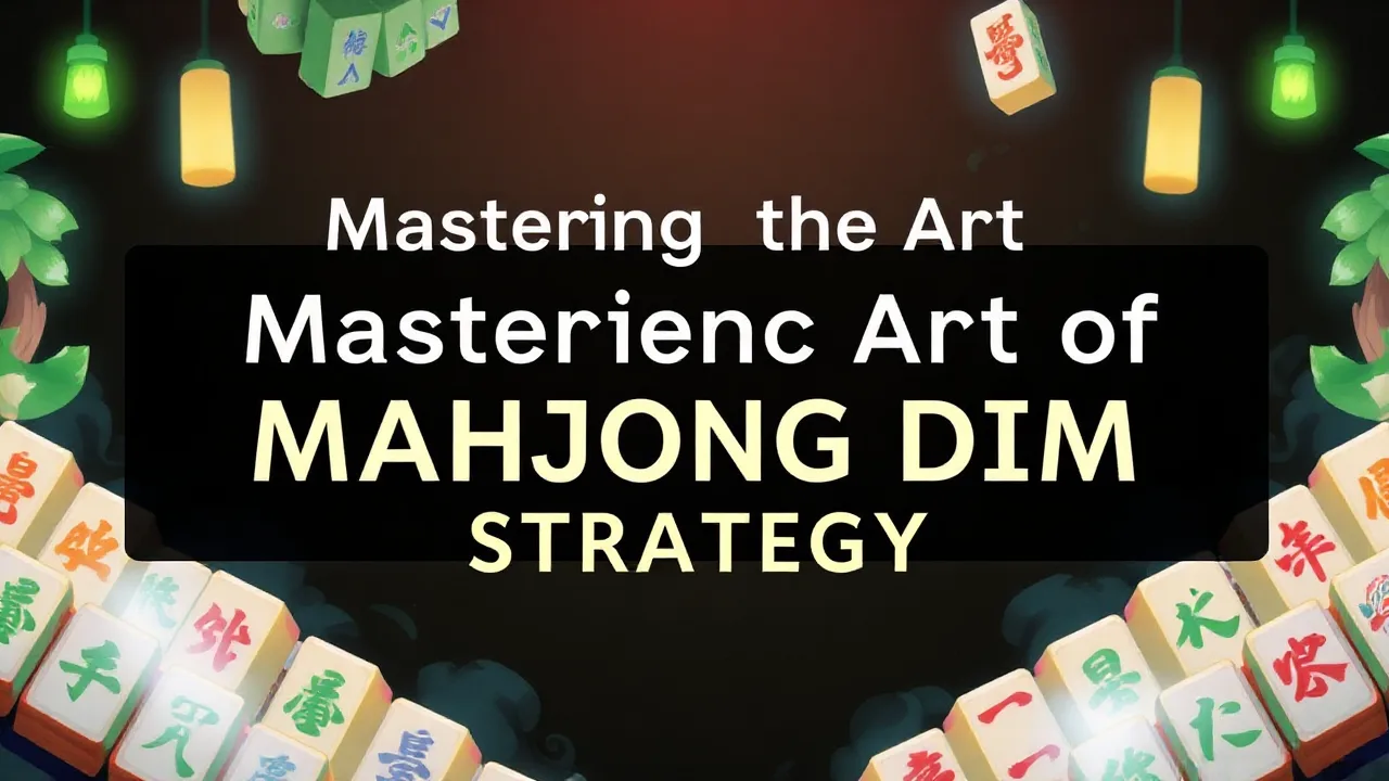 Mastering the Art of Mahjong Dim Strategy image