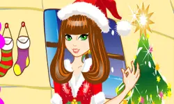Christmas Girl Dressup background