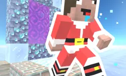 Noob Steve Christmas background