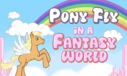 Pony fly in a fantasy world